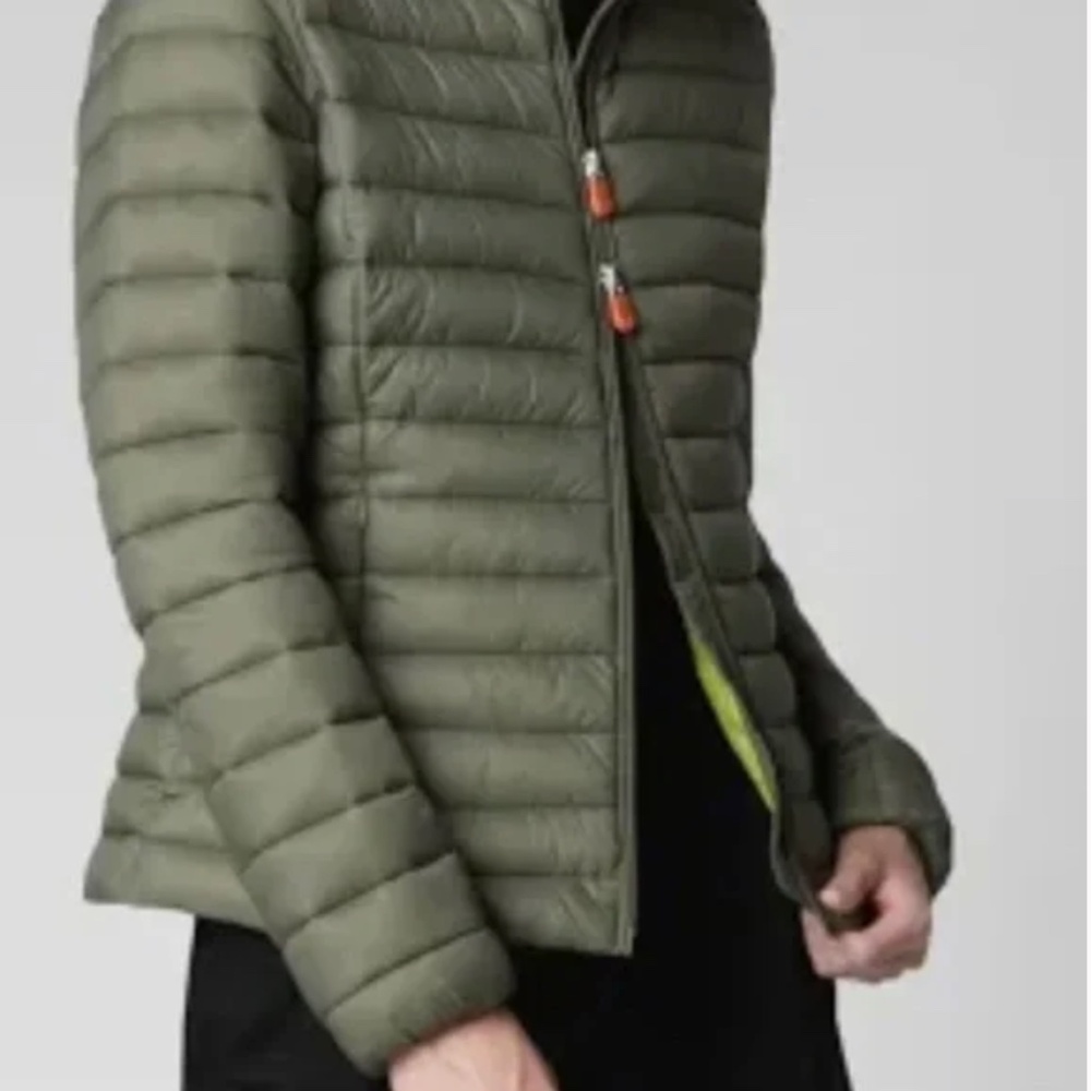Save the duck Woman's Puffer Jacket Carly in Swamp Green size 5/L - Picture 4 of 4